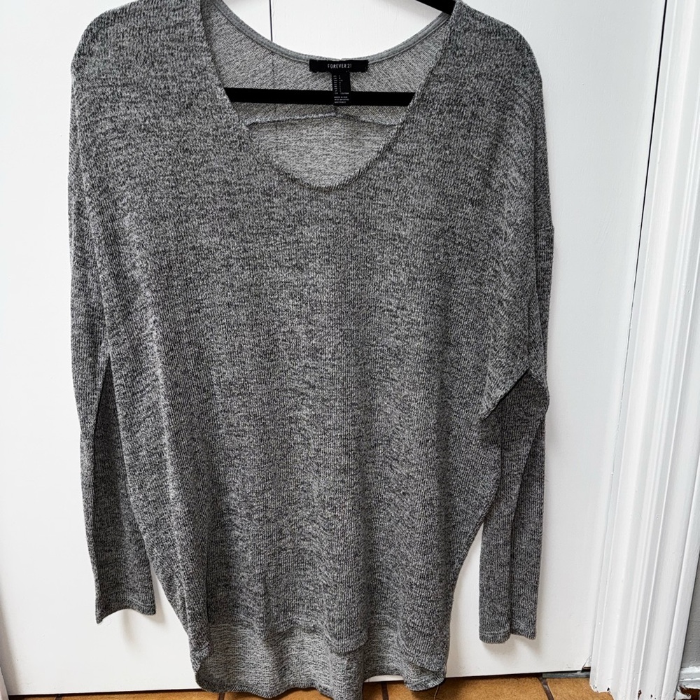 Forever 21 Heather Gray Knit Top
